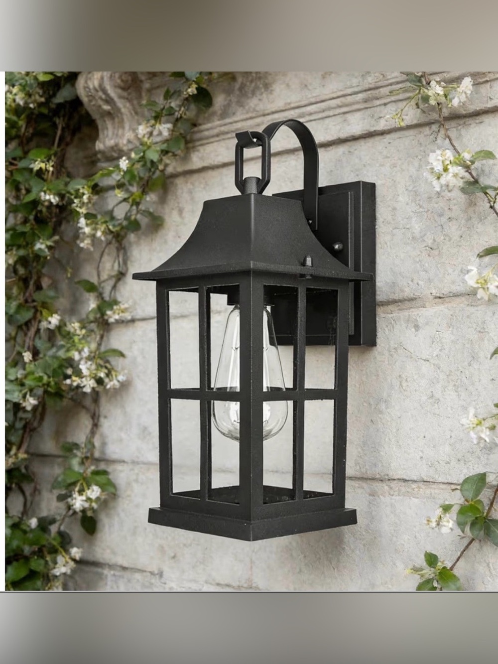 13'' Matte Black Outdoor Wall Sconce